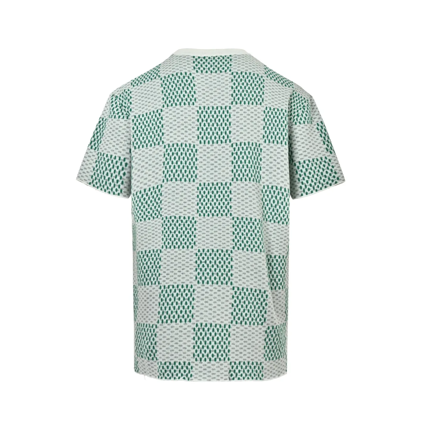 Louis Vuitton/Louis Vuitton checkerboard knitted jacquard short sleeves